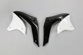 UFO radiator kappen Zwart / Wit Kawasaki KX 450F 2006-2008
