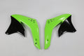 UFO radiator kappen Groen / Zwart Kawasaki KX 450F 2006-2008