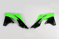 UFO radiator kappen Groen / Zwart Kawasaki KX 250F 2013-2016