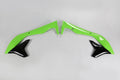 UFO radiator kappen Groen / Zwart Kawasaki KX 450F 2016-2018