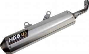 HGS uitlaatdemper alu Kawasaki KX 250 1995-2002