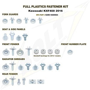 Bolt Volledige plastic set schroeven set Suzuki RM-Z 250 2019- & RM-Z 450 2018-