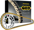 Regina Kettingkit 525 ZRP Z-ring 124 schakels goud + 16T + 42T staal (Klink)