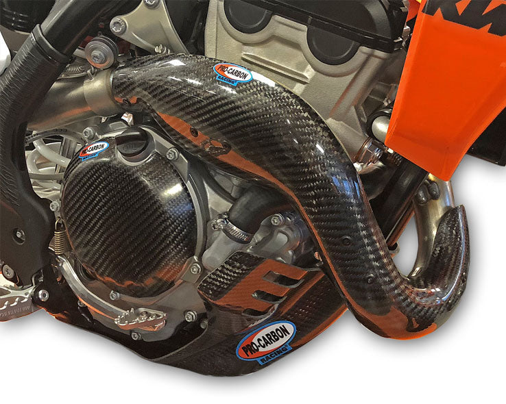 Pro Carbon uitlaatbocht bescherming KTM SX-F 250 2019-2022 & Husqvarna FC 250 2019-2022