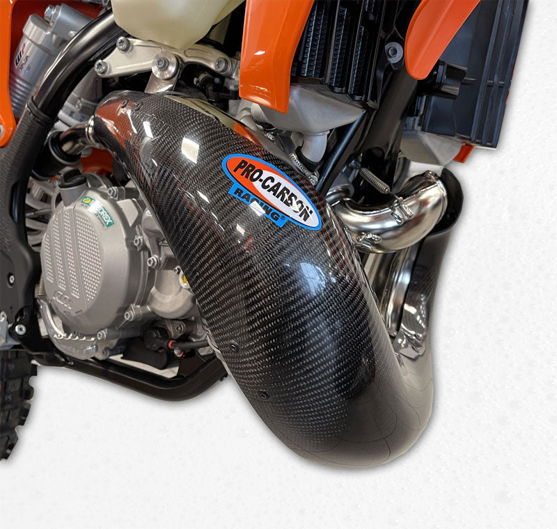 Pro Carbon uitlaatbocht bescherming KTM SX 125 2019-2022 & Husqvarna TC 125 2019-2022 & Gas Gas MC 125 2021-2023 ( voor originele uitlaatbocht )