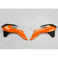 UFO radiator kappen Zwart / Oranje KTM EXC 125/200/250/300/350/450/500 14-16 & SX/SX-F 125/150/250/350/450 13-15