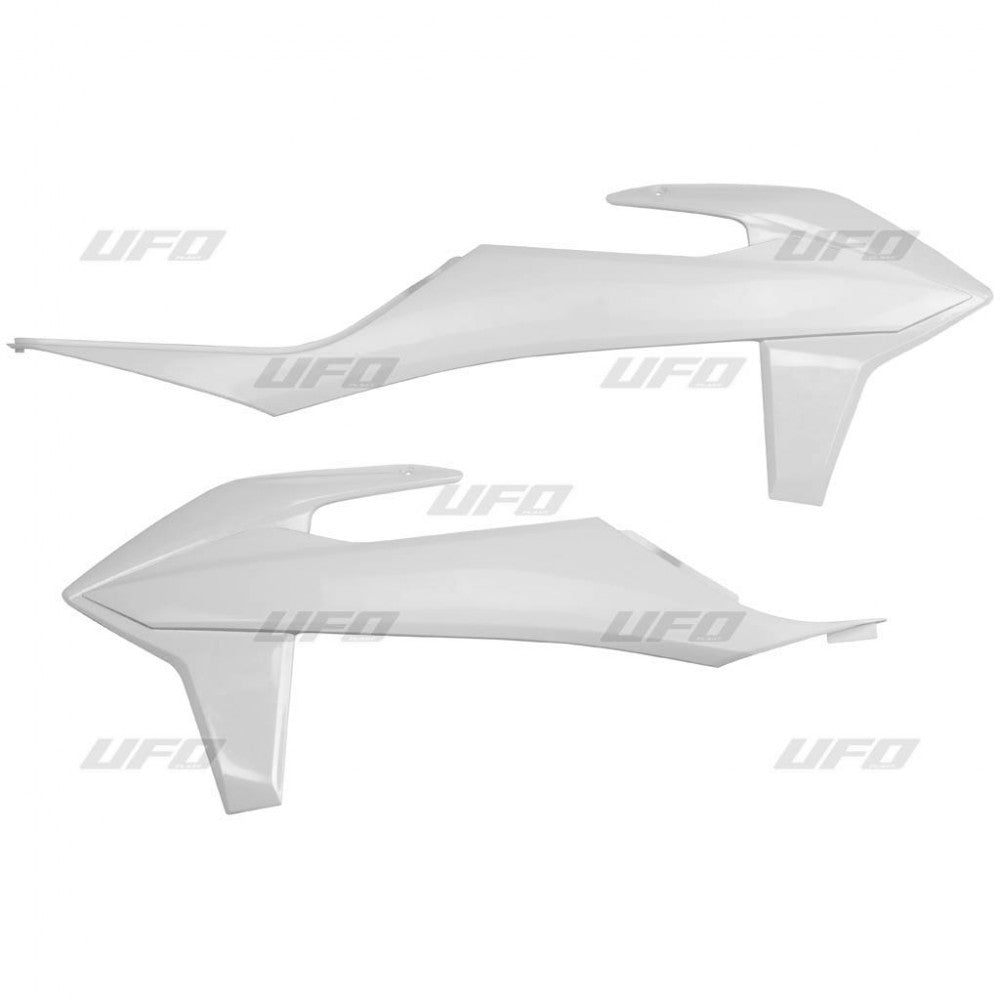 UFO radiator kappen Wit KTM SX 125/150/250 2019-2022 & SX-F 250/350/450 2019-2022 & EXC 250/300 2020-2023 & EXC-F 250/350/450/500 2020-2023