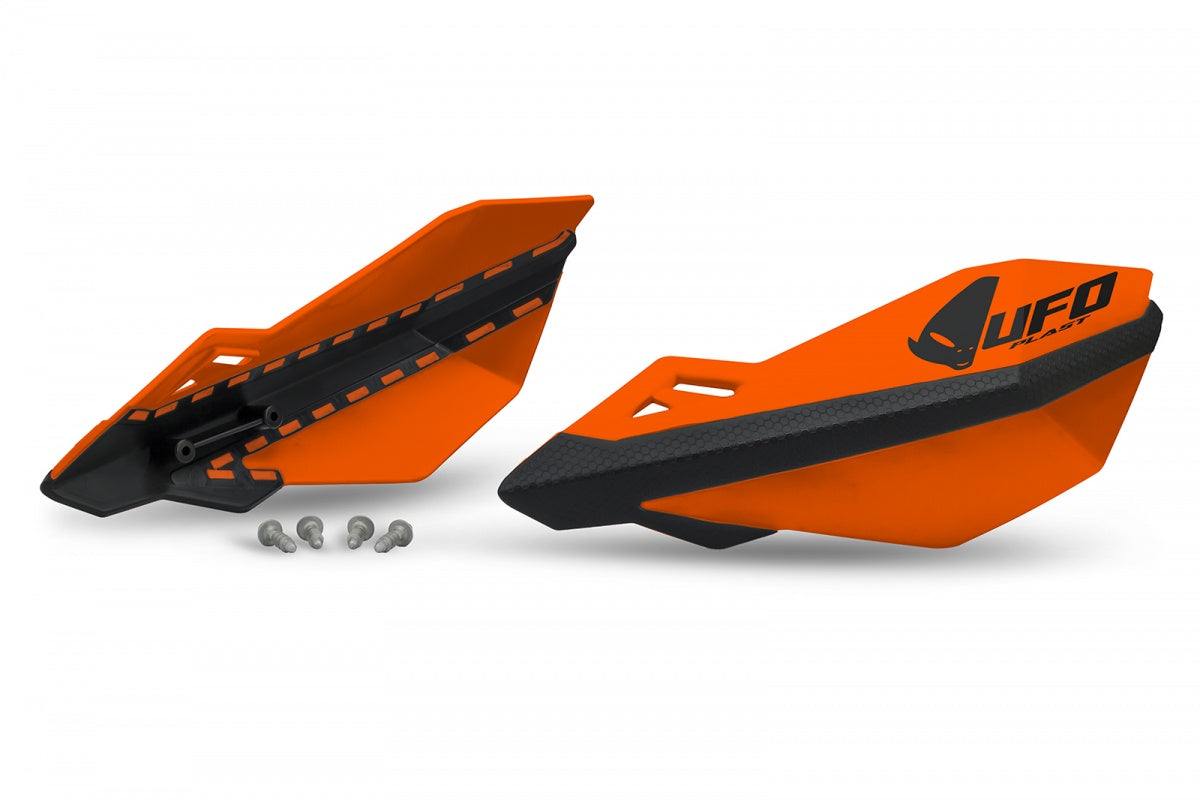 UFO Traxion Handkappen voor KTM/Husqvarna/Gas Gas/Honda originele bevestiging Oranje / Zwart