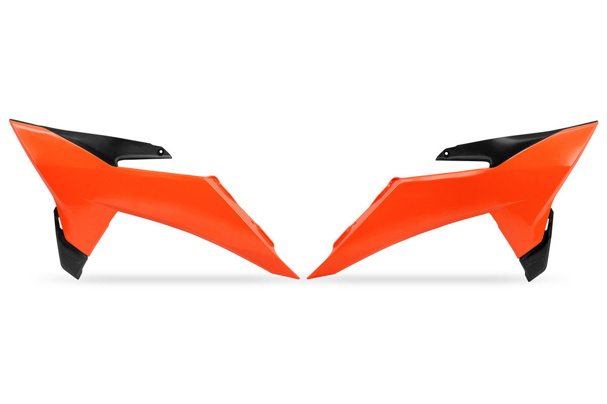 UFO Radiator Kappen Fluor Oranje KTM SX 125/150/250/300 2023-2026 & SX-F 250/350/450 2023-2026 ( model 2025 )
