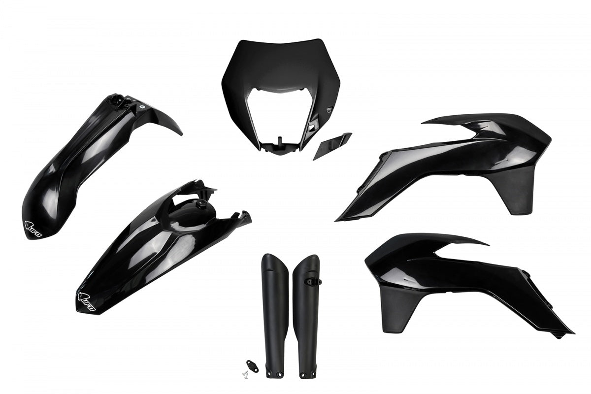 UFO plastic kit Zwart KTM EXC/EXC-F 125/250/300/350/450/500 2014-2016
