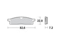Mino voor remblokken Yamaha YZ 65/80/85 1993-