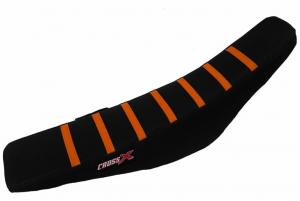 Cross X Zadelovertrek met stroken Zwart / Oranje KTM SX/SX-F 2016-2018 & EXC/EXC-F 2017-2019