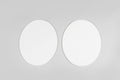 UFO voornummerplaat universeel Wit Oval plate since 1970 ( 2 stuks )