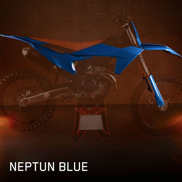 KTM OEM plastic kit Neptun Blauw ( met voorvork beschermers ) KTM SX 125/150/250/300 2023-2024 & SX-F 250/350/450 2023-2024