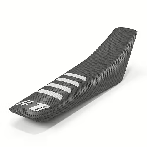 Onegripper waterdicht universeel zadelovertrek Ribbed Donker Grijs / Wit #1