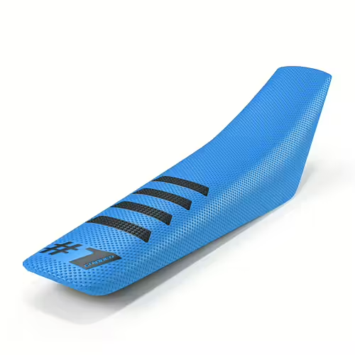 Onegripper waterdicht universeel zadelovertrek Ribbed Licht Blauw / Zwart #1