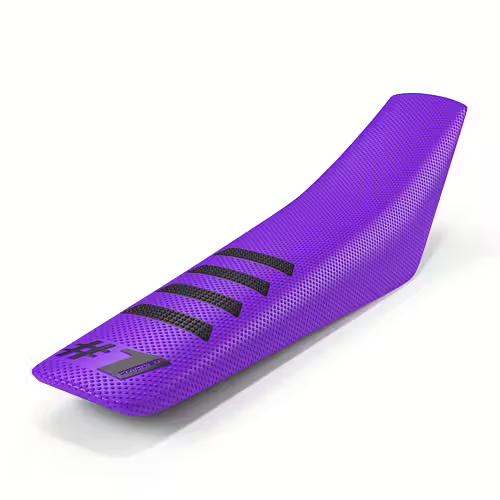 Onegripper waterdicht universeel zadelovertrek Ribbed Paars / Zwart #1