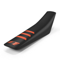 Onegripper waterdicht universeel zadelovertrek Ribbed Light Zwart / Oranje #1