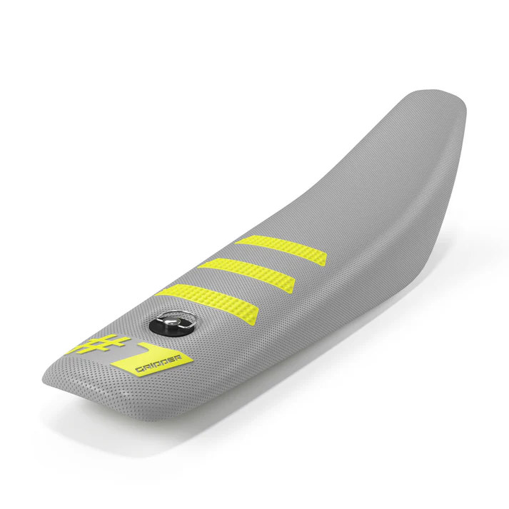 Onegripper waterdicht universeel zadelovertrek Light Ribbed Mini Licht Grijs / Fluor Geel #1