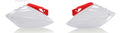 Racetech zijnummerborden rood / wit Honda CRF 450R 05-06