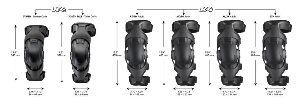 POD K4 2.0 Kniebeschermers volwassen Zwart maat XL/XXL