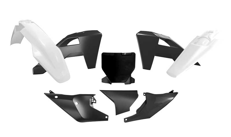 Racetech plastic kit Zwart/Wit Husqvarna TC/FC 125/250/350/450 2025-