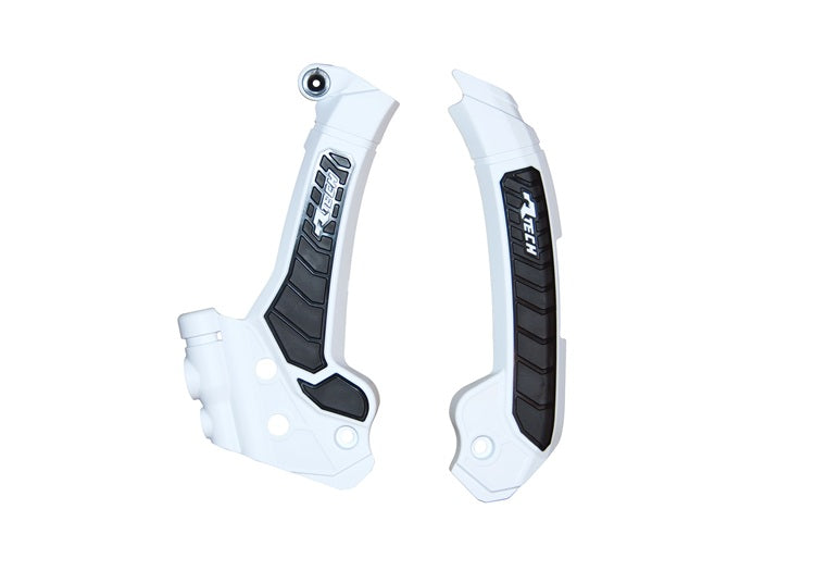 Racetech frame beschermers Wit / Zwart Husqvarna TC 125/250 2023- & FC 250/350/450 2023- & TE 150i/250i/300i 2024- & FE 250/350/450/501 2024-
