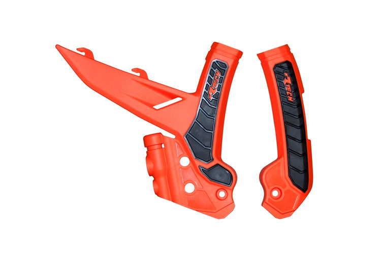 Racetech frame beschermers Oranje / Zwart KTM SX 125/250/300 2023- & SX-F 250/350/450 2023- & EXC/EXC-F 150/250/300/350/450/500 2024-