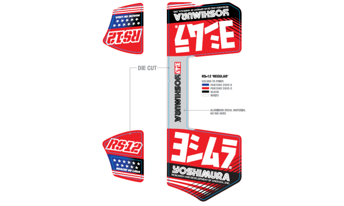 Yoshimura RS-12 demper sticker kit ( 4pcs )