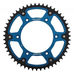 Supersprox achtertandwiel 48 tands staal/aluminium met blauwe binnenring Fantic XX/XE 125 2021 & Yamaha YZ/YZ F 125/250/450 99-