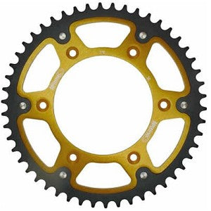 Supersprox achtertandwiel staal/aluminium met goude binnenring 46 tands KTM SX 65 01-19 & Husqvarna CR 65 11-13 & TC 65 17-19