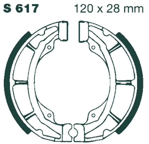 EBC Brake Shoes Grooves ( remschoenen achterkant ) Y517