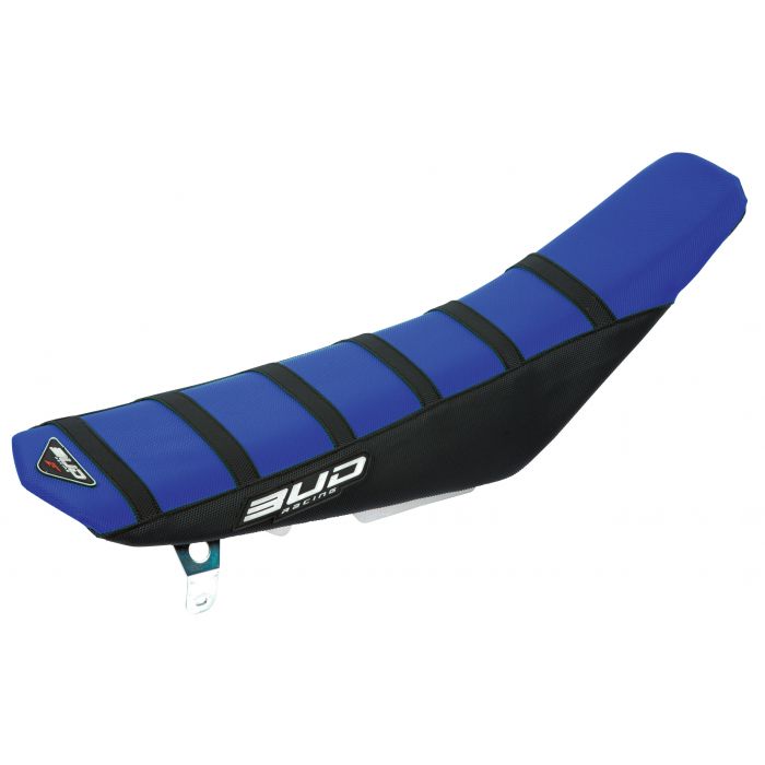 BUD zadelovertrek Blauw / Zwart met Zwarte lijnen Yamaha YZ 250F 2014-2023 & YZ 450F 2014-2022 & WR 250F 2015-2022 & WR 450F 2016-2022 & Fantic XXF/XEF 250/450 2022- ( voorstuk tankcover niet inbegrepen )