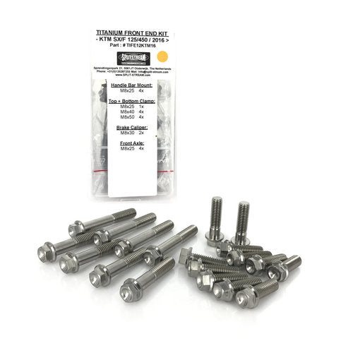 Splitstream Titanium Front End Bolt-kit KTM/Husqvarna/Gasgas KTM SX/SX-F 125/250/350/450 2016-