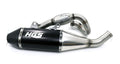 HGS Complete uitlaat systeem zwarte alu met carbon eindkap KTM SX-F 350 2023- & HSQ FC 350 2023-