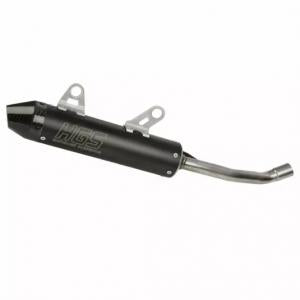 HGS uitlaatdemper aluminium zwart met carbon eindkap KTM/Husqvarna/Gas Gas 125cc 2023-