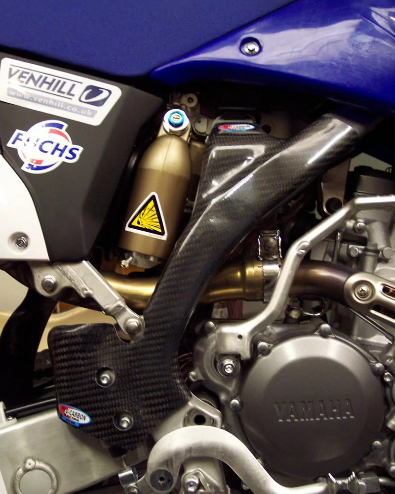 Pro Carbon framebeschermers ( lang ) Yamaha YZ 250F 2010-2011