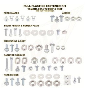 Bolt Volledige plastic set schroeven set Yamaha YZ 250F 19- & YZ 450F 18- & WR 250F 19- & WR 450F 20-