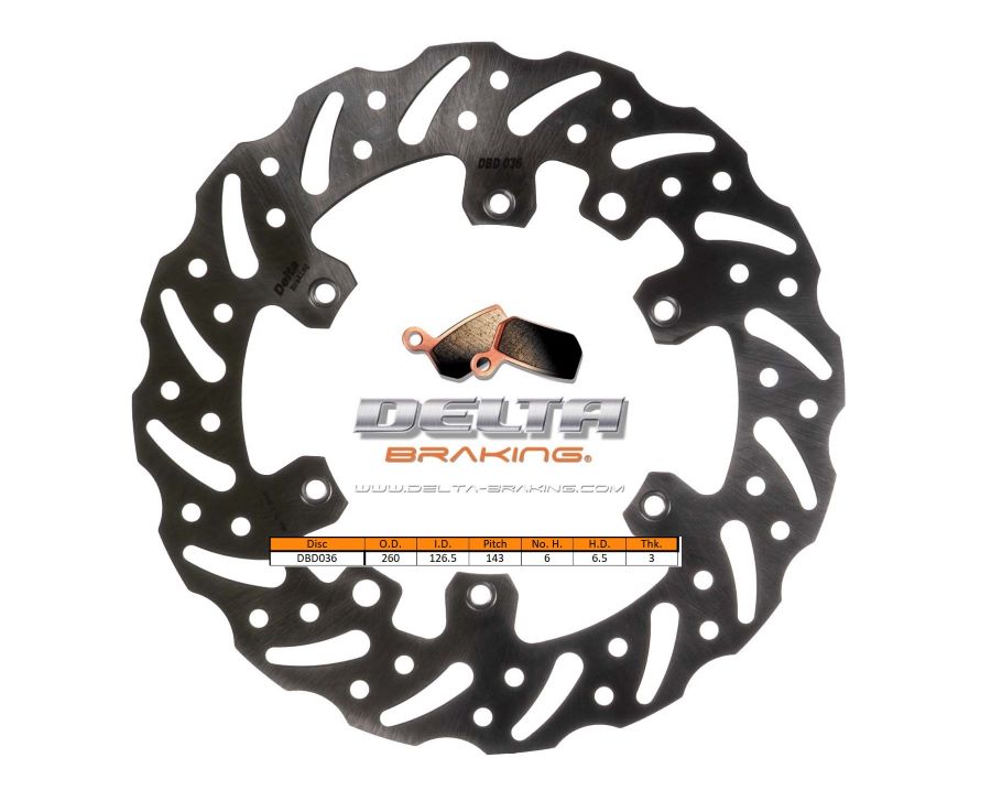 Delta Braking voor remschijf ( 260mm ) Type G KTM 89- & Husqvarna 14- & Husaberg 00-13