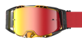 BRAAP Crossbril Zwart / Rood met goud frame en rode spiegellens