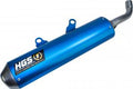 HGS uitlaatdemper aluminium blauw ( enduro demper ) Husqvarna TE 250/300 2017 & TE 250i/300i 2018-2019 & KTM EXC 250/300 2017 & EXC 250/300 TPI 2018-2019
