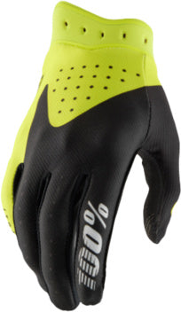 100% handschoenen Itrack Fluor Geel / Zwart Maat M ( 2026 collectie )