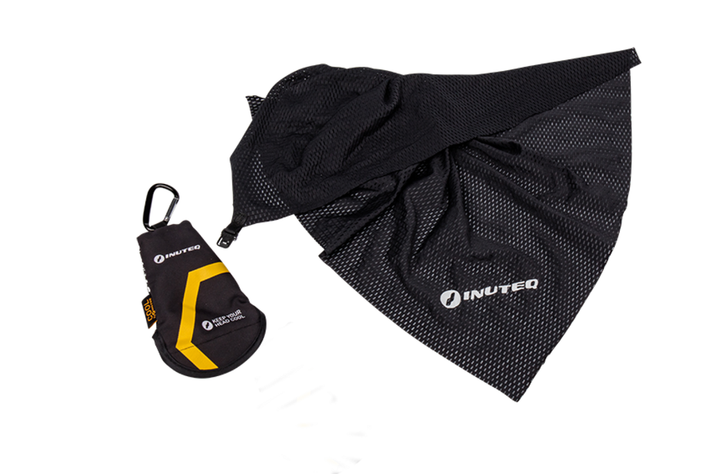 Inuteq Koel handdoek ( voor reizen ) Zwart met UV bescherming