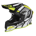 Just1 J-12 Pro Vector Zwart/Wit/Fluor Geel/Carbon crosshelm Maat M ( 58-59 cm omtrek )