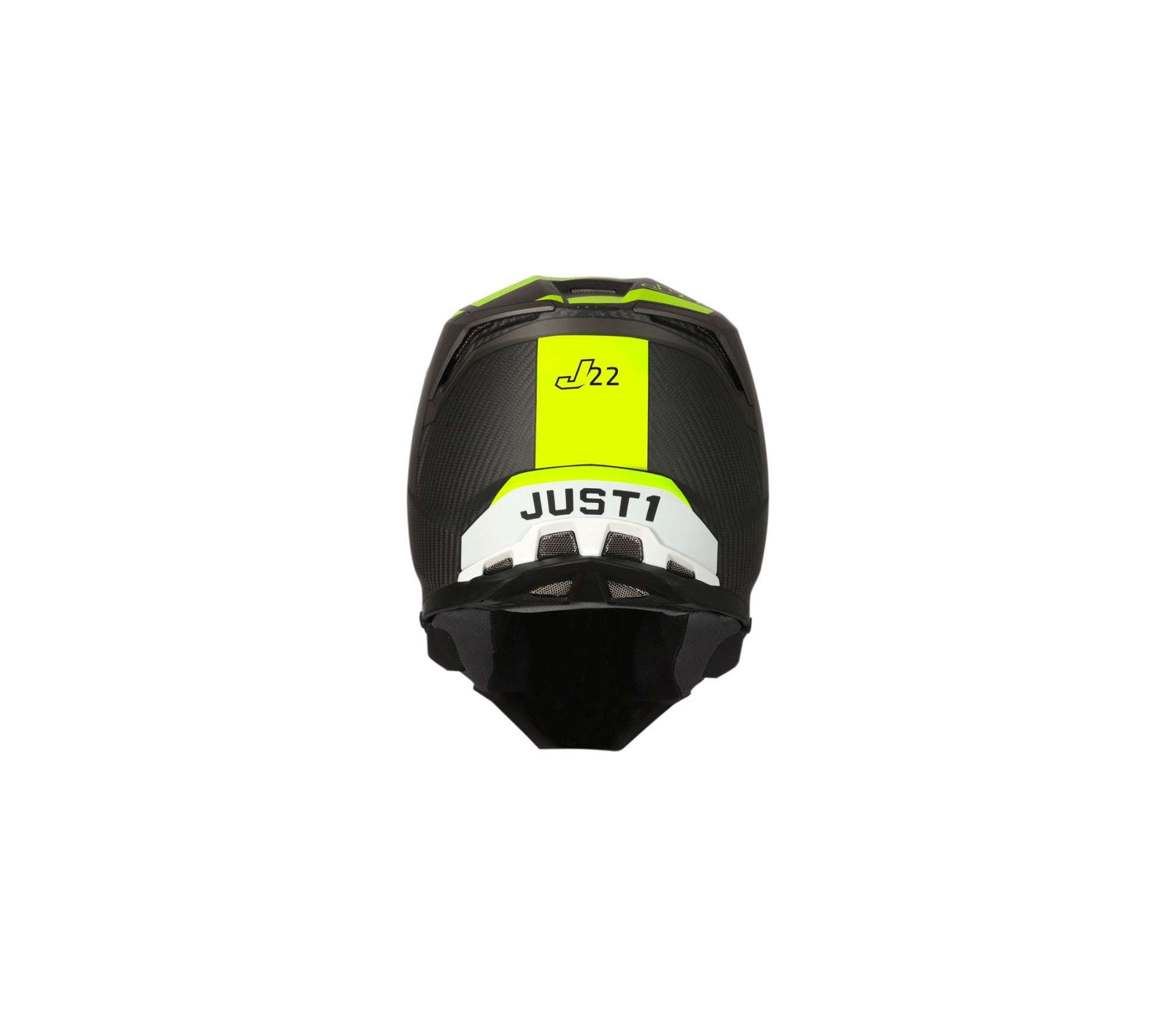Just1 J-22 Adrenaline Zwart/Fluor Geel/Carbon crosshelm Maat XL