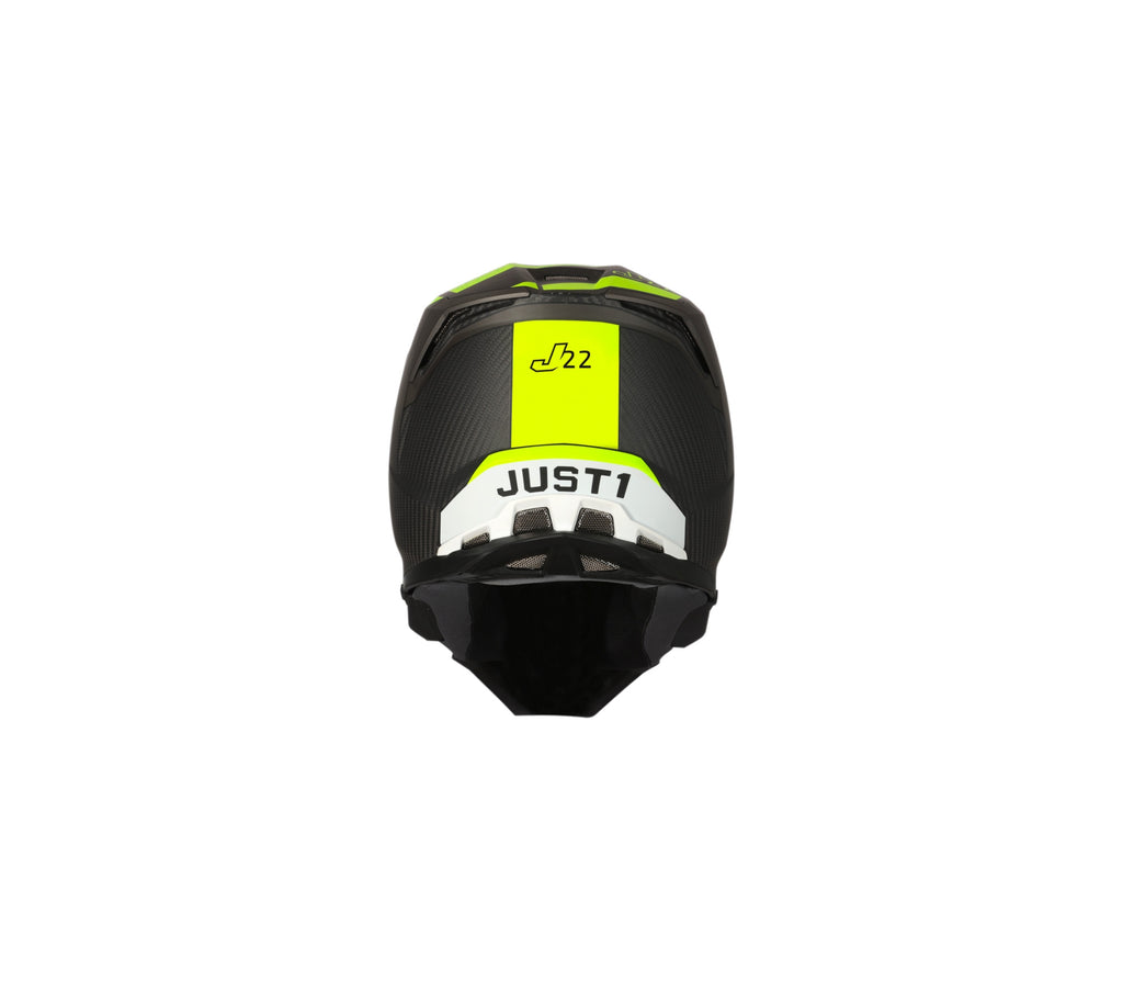 Just1 J-22 Adrenaline Zwart/Fluor Geel/Carbon crosshelm Maat M