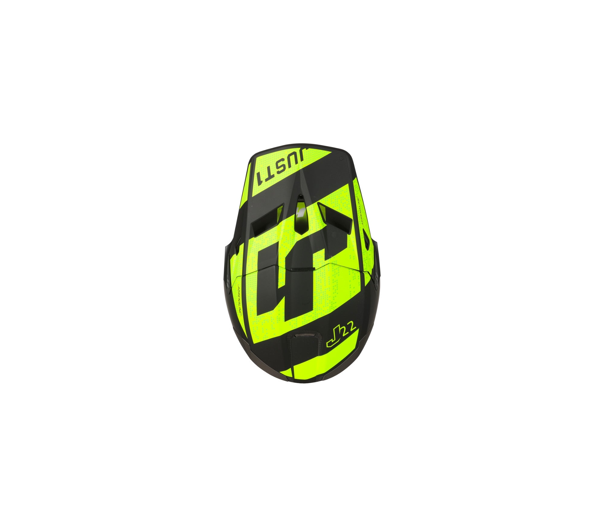 Just1 J-22 Adrenaline Zwart/Fluor Geel/Carbon crosshelm Maat L