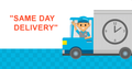 Same day delivery ( zelfde dag levering )