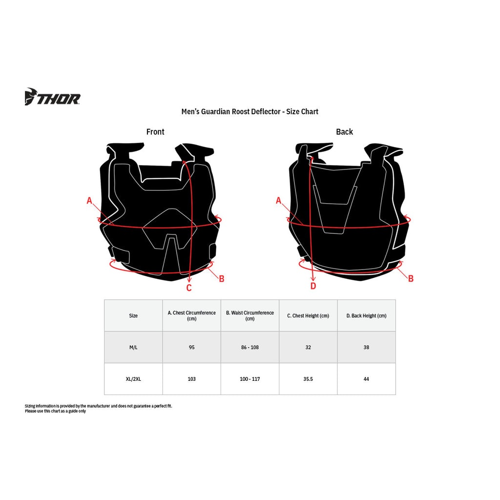 Thor Guardian S20 Bodyprotector Zwart / Wit M/L