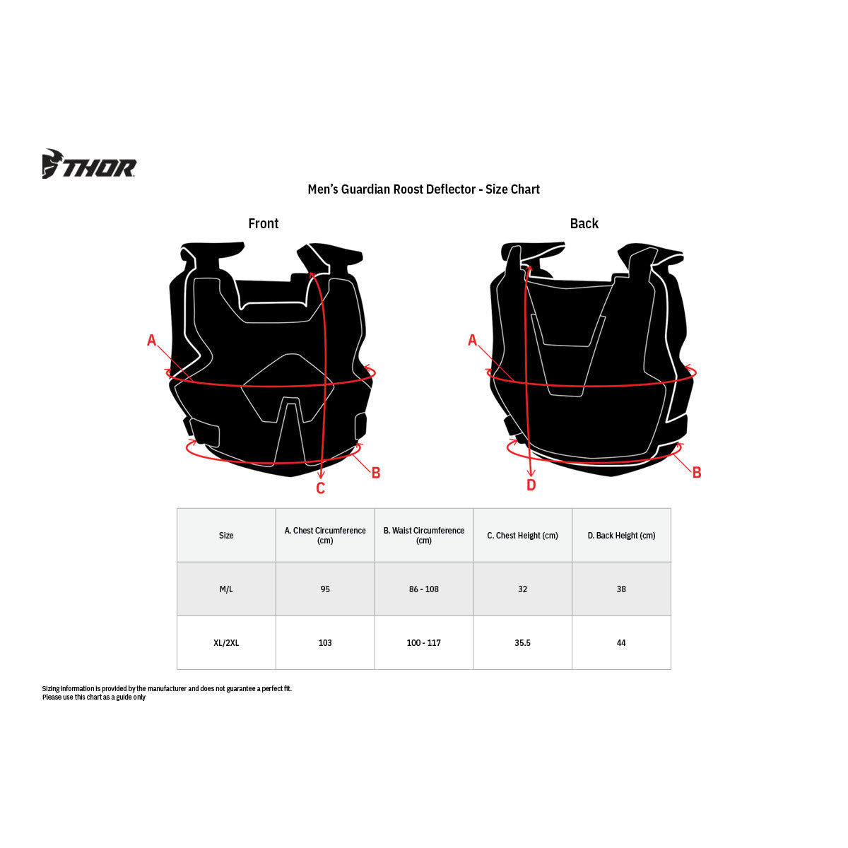 Thor Guardian S20 Bodyprotector Zwart / Wit M/L